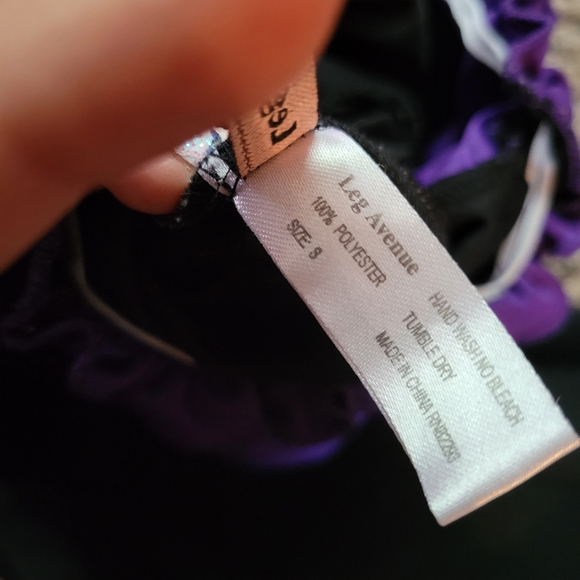 3t small witch costume girls purple black cat dress up halloween outfit - Picture 6 of 6